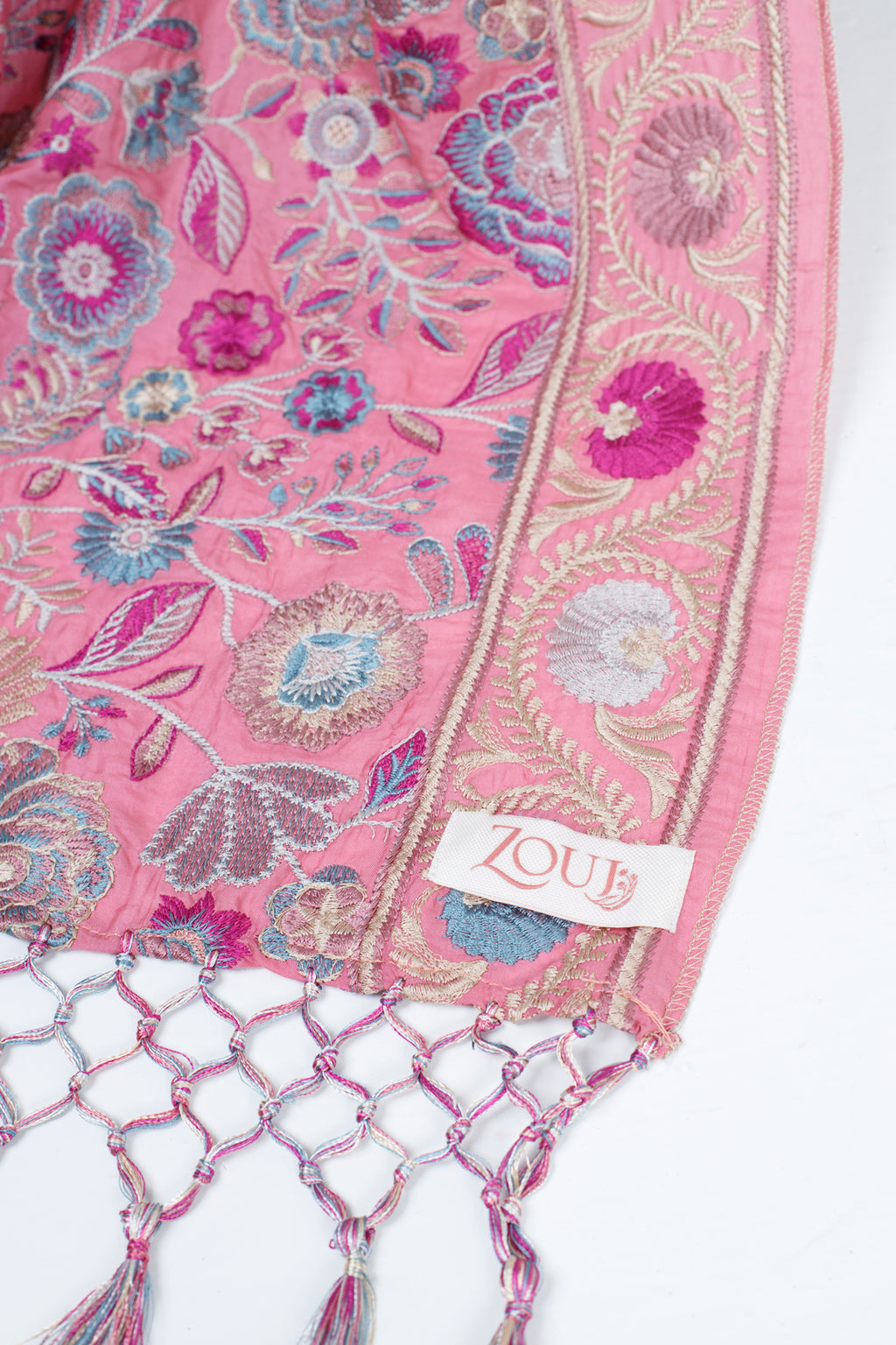 Pink Katan Silk Shawl