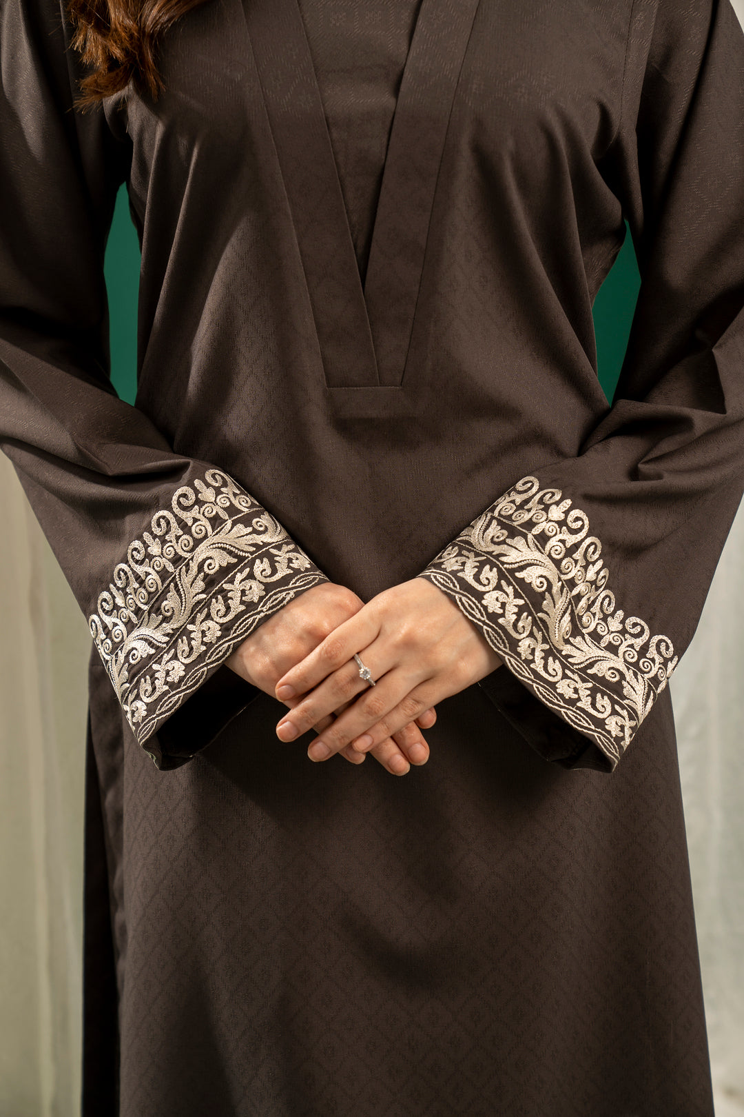 Dark Grey Embroidered CO-ORD Set