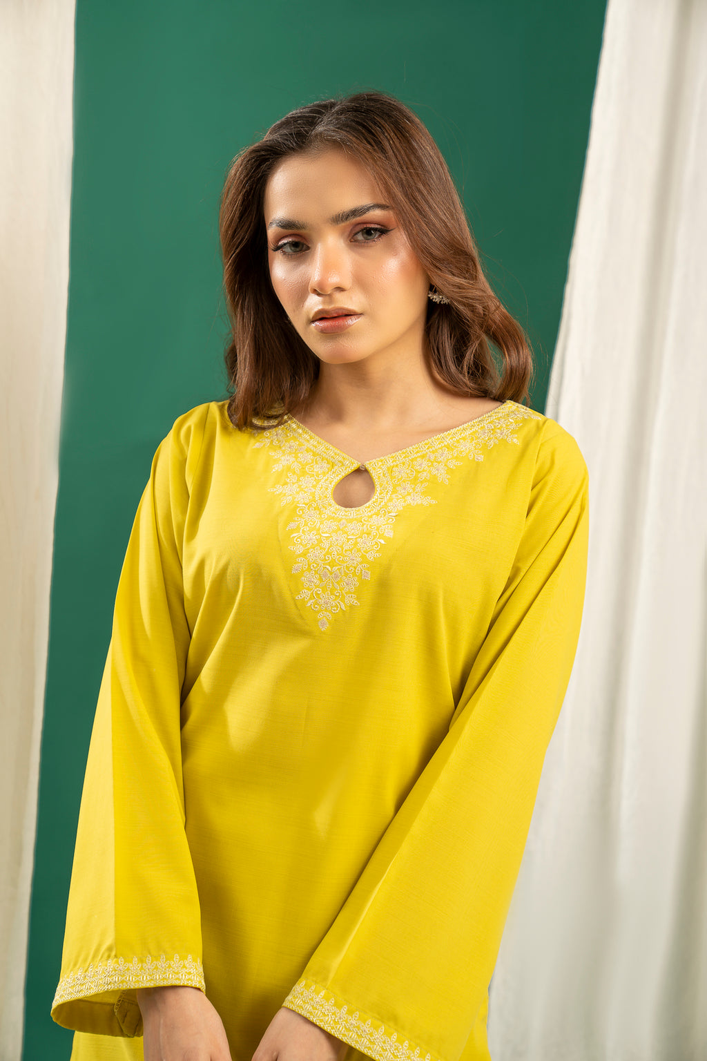 Yellow Embroidered CO-ORD Set