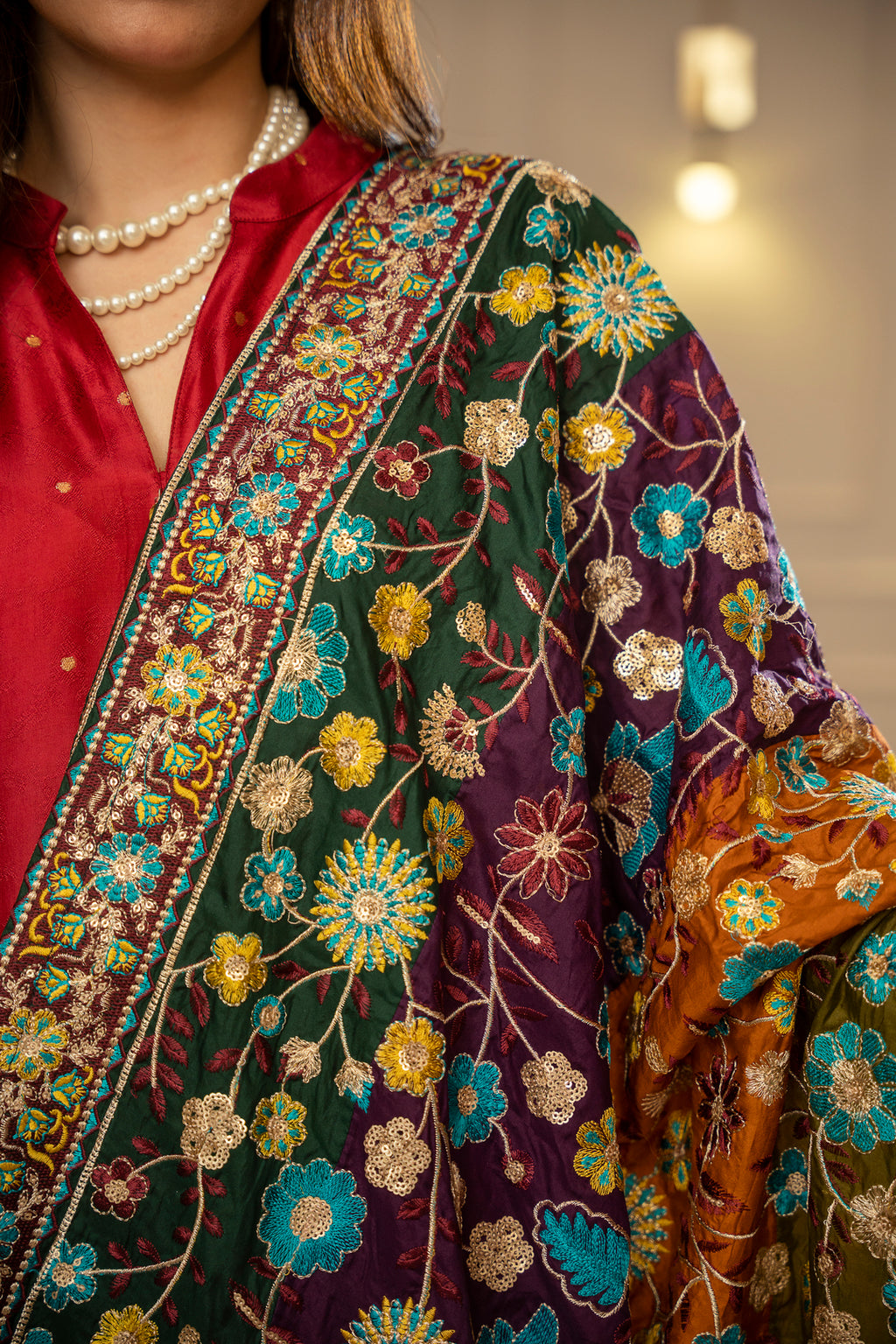 Gulzar Katan Silk Shawl