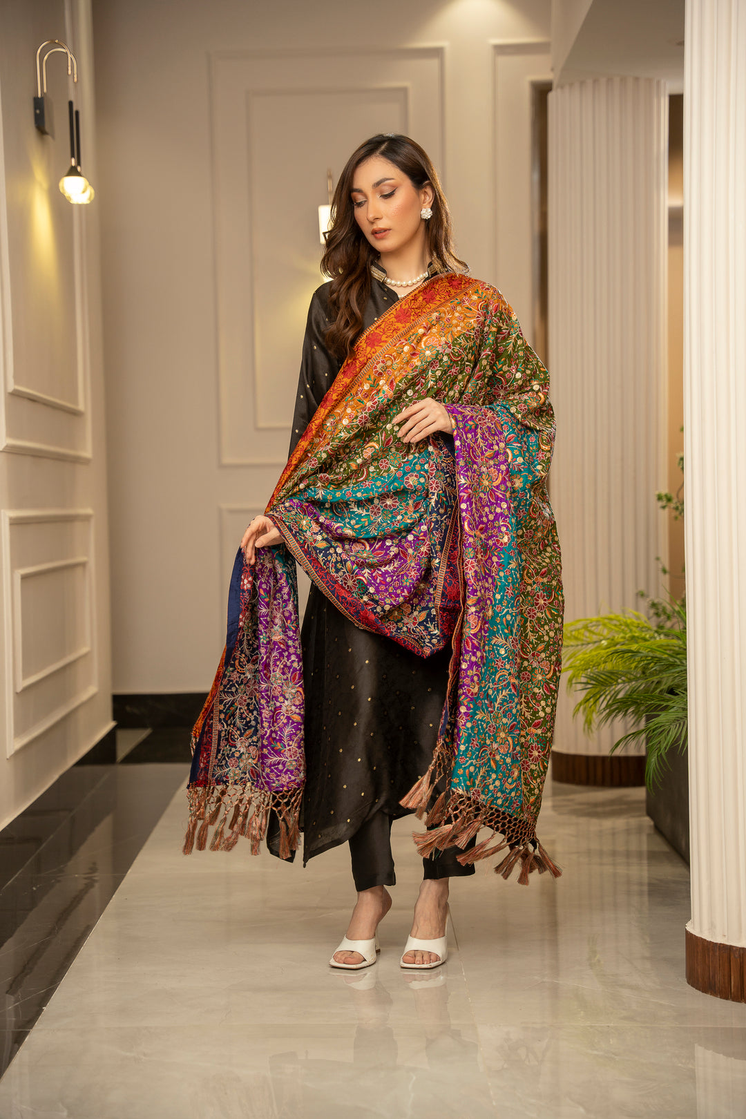 Rang Rez Katan Silk Shawl