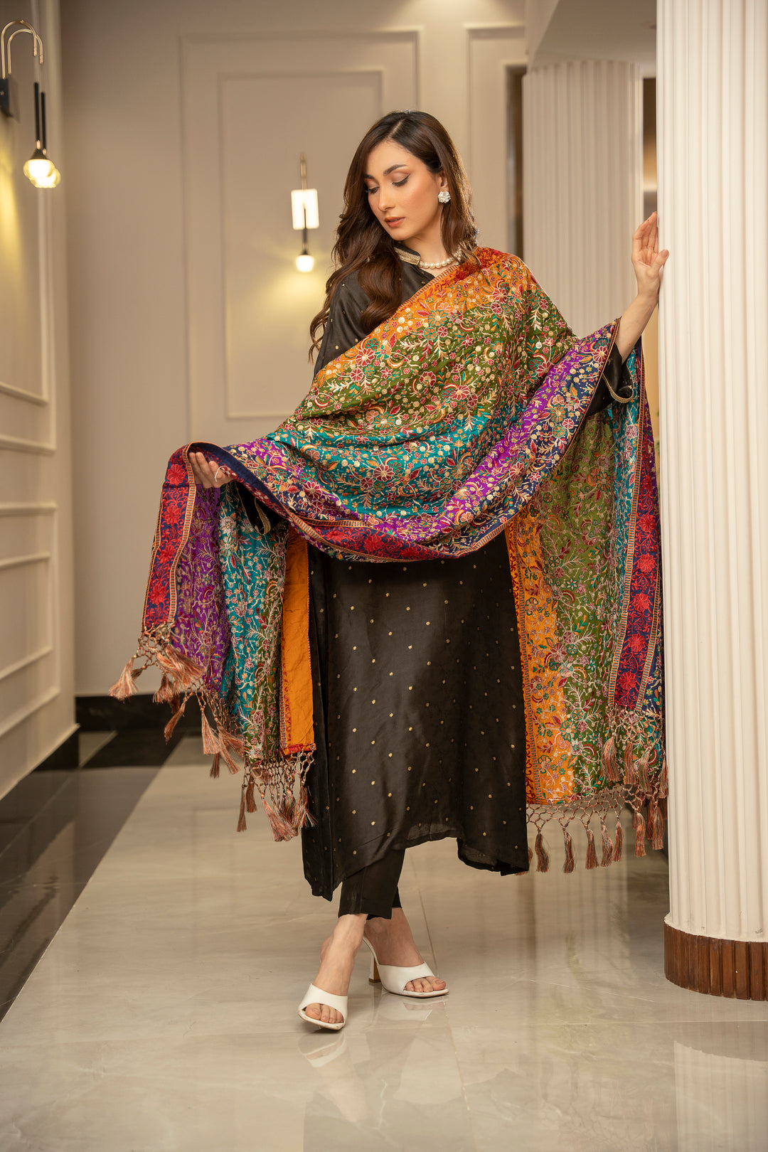 Rang Rez Katan Silk Shawl
