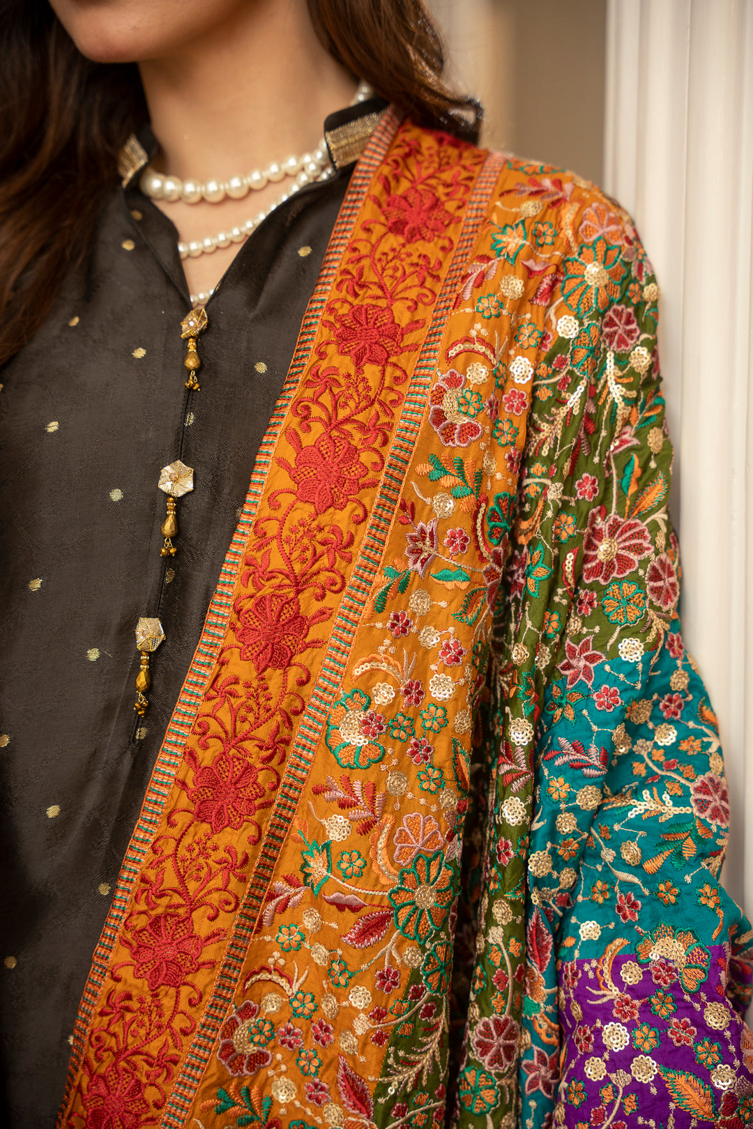 Rang Rez Katan Silk Shawl